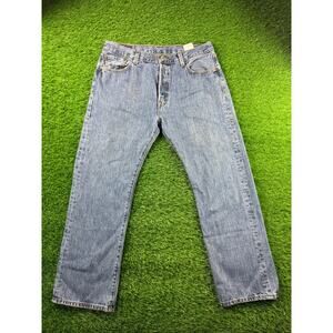 Levi’s Men’s 501 XX 36x30 Button Fly Straight Leg Medium Wash Jeans Classic Blue